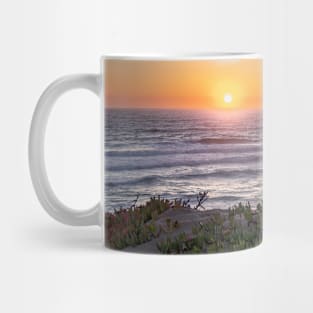 Sand Dunes and Plants during Sunset at the Beach Mug